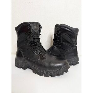 Rocky Alpha Force Mens Boots Black 8" Size 8 Lace Up Grunge Army Combat